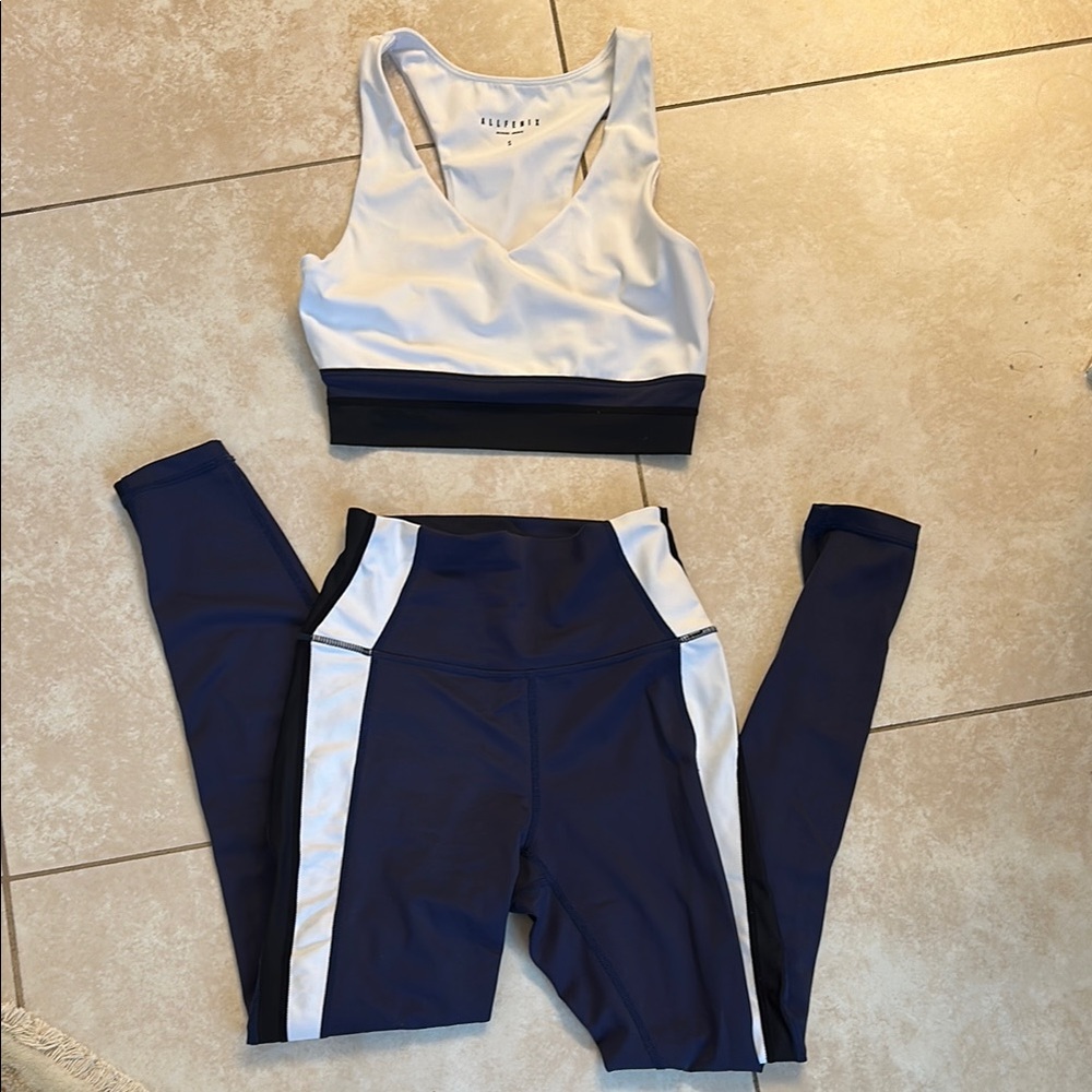 Women's Navy and White Activewear Set AllFenix
